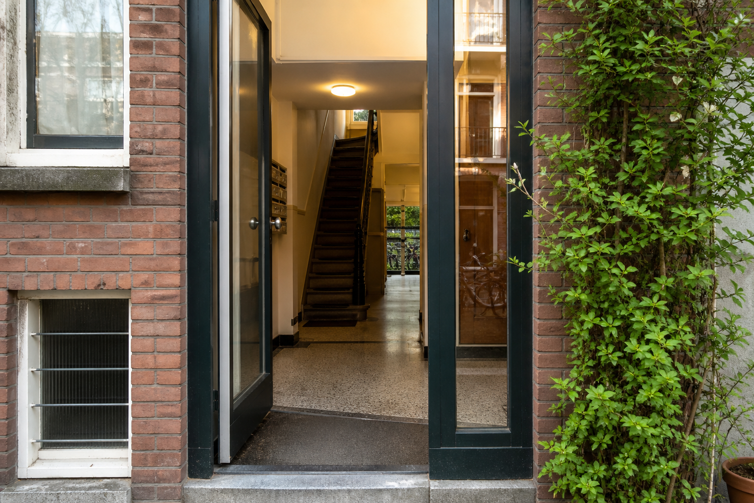 Schone portiekentree van een VvE-complex